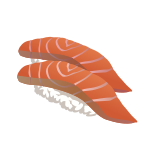 Salmon sushi (nigiri)